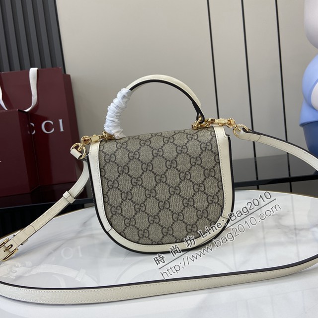 Gucci專櫃古馳最新款Horsebit 1955系列迷你手提包單肩斜挎女包 jh2498型號：781387